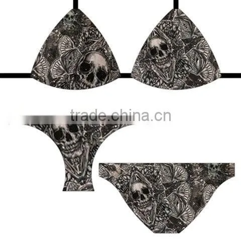 Gothic Skull Dark Art Punk Bikini Swimsuit