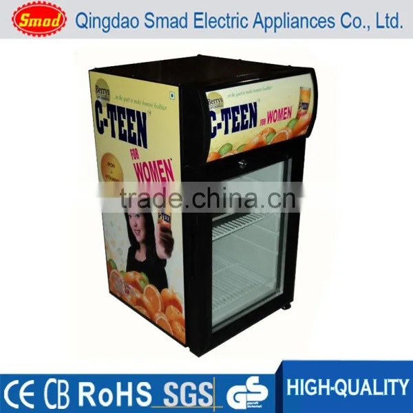 Energy Drink Refrigerator Counter Top Glass Door Mini Fridge Refrigerator photo-2