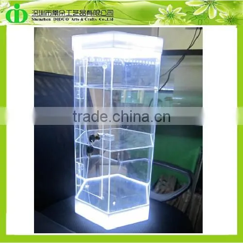 DDC-C001 Wholesale Acrylic Perfume Display Cabinet With LED photo-2