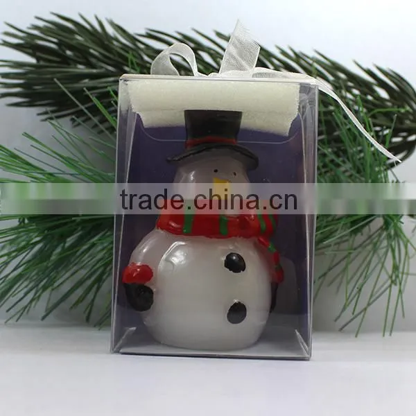 Art Candle/ Christmas Snowman Candle/handmade Christmas Candle photo-2