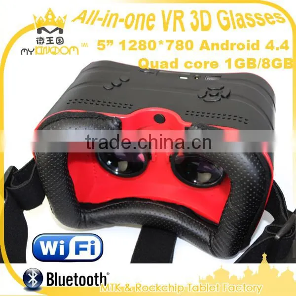 5inch 1280*780 Android 4.4 Quad Core All in One VR 3D Glasses Headset photo-2