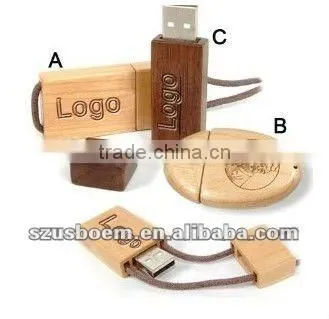 Logo Print Promotional Oem Wooden Usb 2.0 Flash Disk