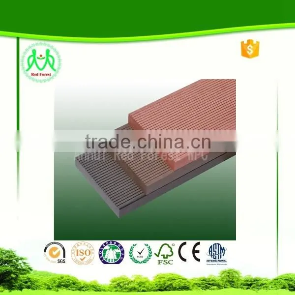 Extruded Plastic Composite Decking Solid , Outdoor Deck WPC Deck , Composite Decking UK