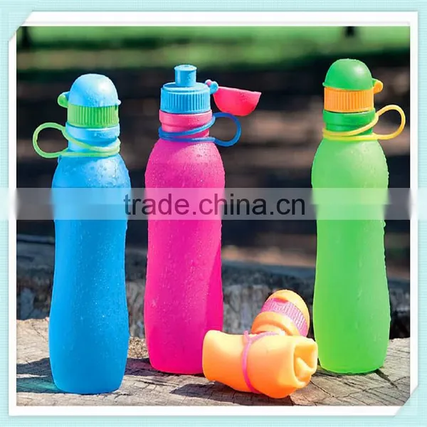 Factory Price Collapsible Silicone Water Bottles - Sports Camping Kettle- Water Kettle (Easy to Clean and Store)