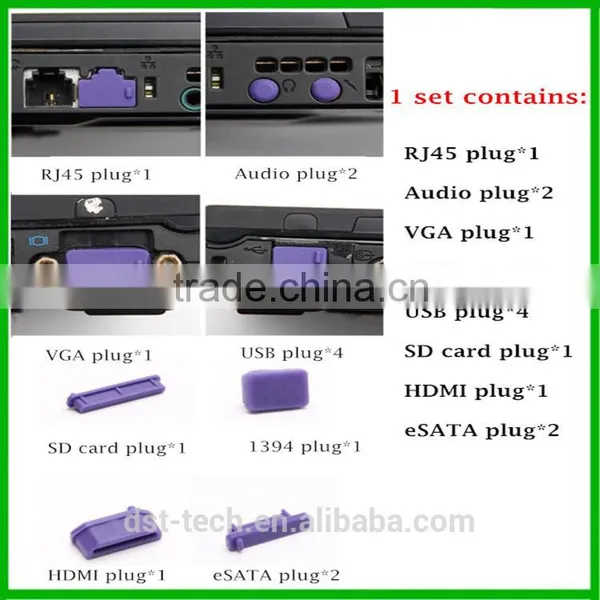 Universal 13 Pcs Dust Plug Dust Proof Plug for Computer Laptop photo-6