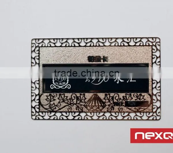 Custom Etched Logo Brass Metal Member Vip Card photo-3
