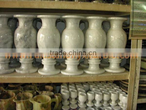 NEW MARBLE FLOWER VASES CARRARA ZIARAT WHITE photo-4