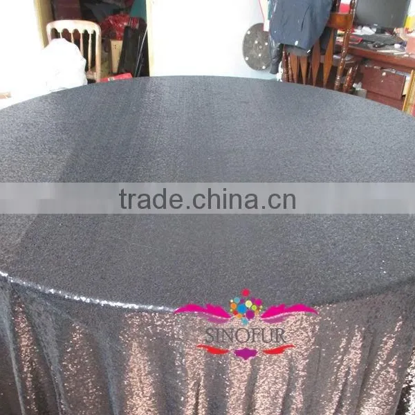 Fancy Wedding Metallic Sequin Table Cloth photo-4