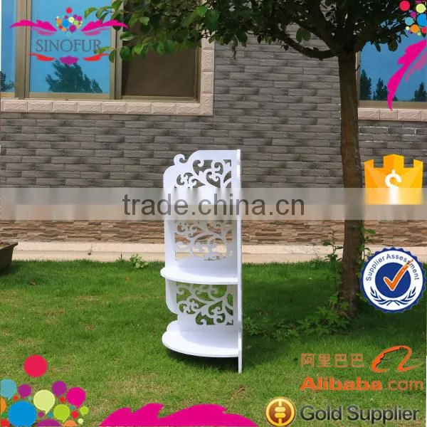 Carved Pattern Flower Storage Shelf photo-4