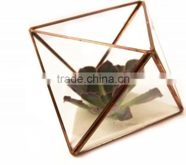 One Face Opening / Cube Terrarium / Indoor Mini Modern Planter / Handmade / For Airplant Vintage Glass Terrarium Box photo-6