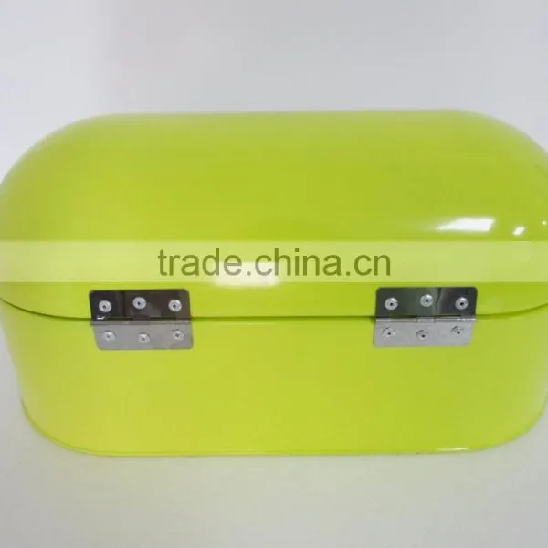 Rectangular Cream Food Kitchen Storage Enamel Bread Bin Box photo-3