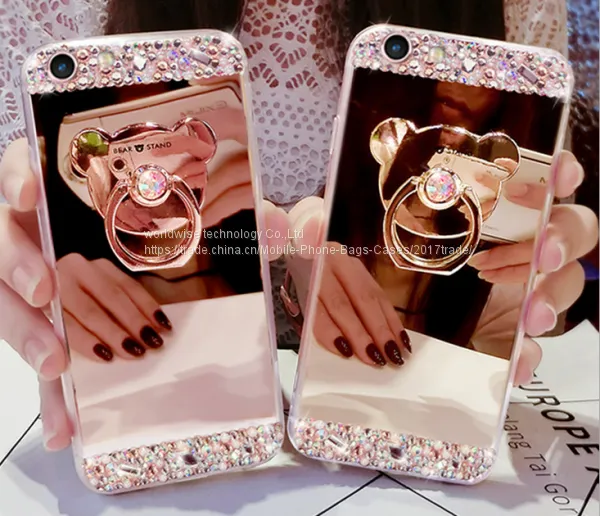 Mirror Surface Silicone Cell Phone Cover Case Diamond Mobile Phone Cases for IPhone7/7Plus/6/6s/6plus/6splus Soft Case photo-5