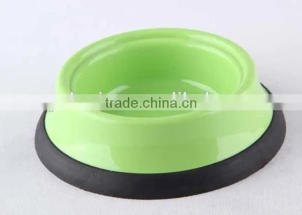 Plastic Slip-resistant Pet Bowl With Rubber Bottom/ Dog Bowl photo-5