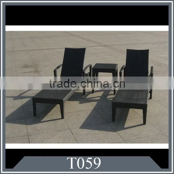 Adjustable Outdoor Rattan Daybed Lounger