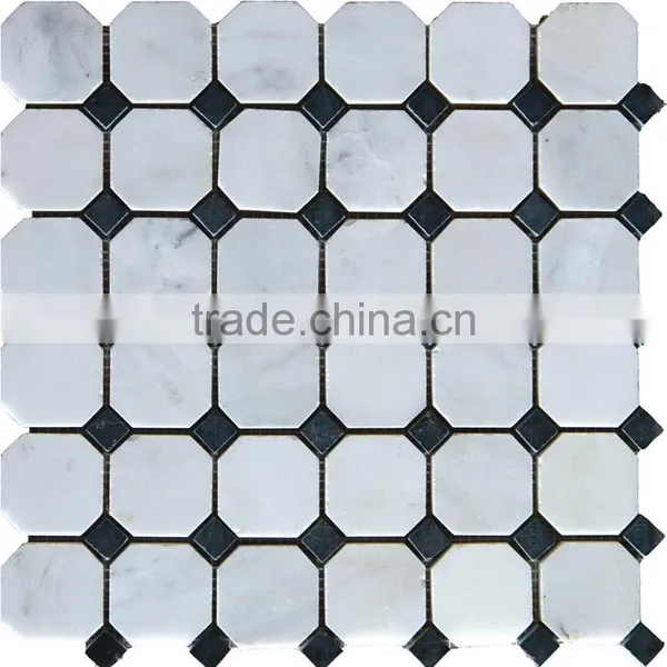 MM-CV320 Beautiful House Design Natural Stone Marble Octagon Mosaic Tile photo-2