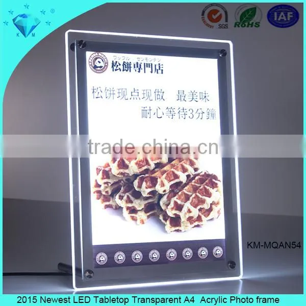 Table Top Stand Acrylic Crystal Lighting LED Photo Frame With Screw photo-5