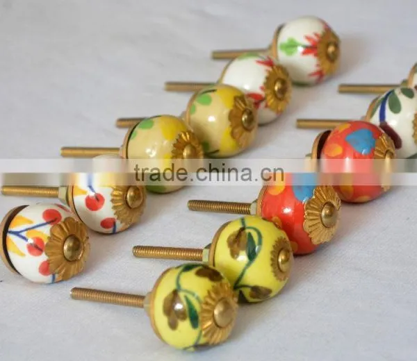 New Mix Design Hand Painted Cabinet Ceramic Knobs photo-2
