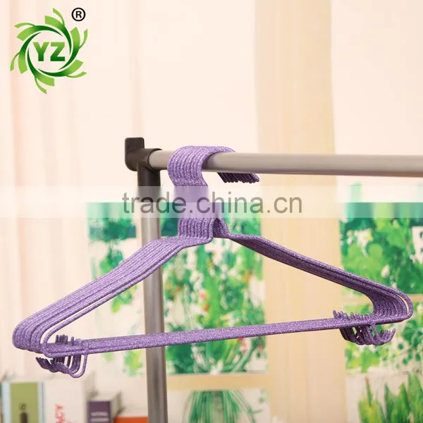 A481 High Quality Clothes Hanger With Hook/metal Pvc Coated Laundry Hanger