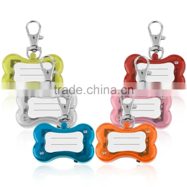 Pet Dog Cat LED Flash Bone Safety Pendant Collar Circular Light Clip Visable Worldwide Store photo-2