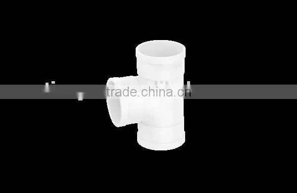 Equal Tee GB Standard TY Factory Price Manufacturer Good Quality Fitting UPVC Rubber Joint Plastic Fitting for Drainage photo-2