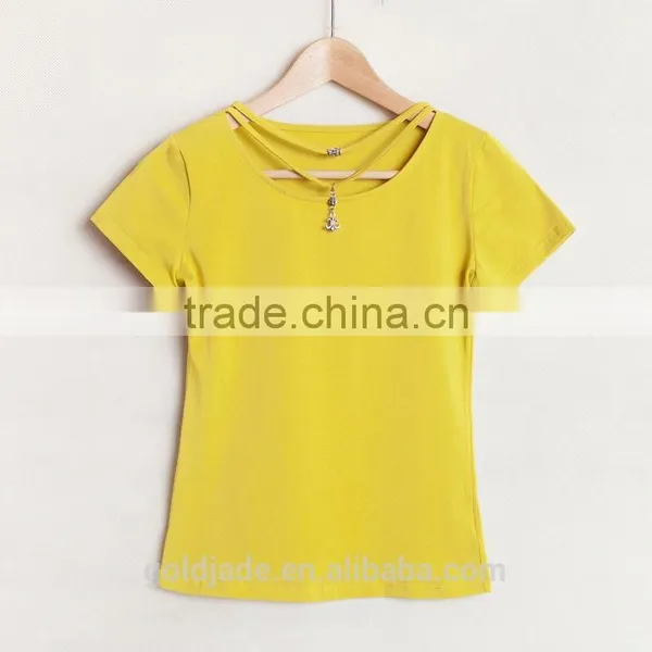 New Casual Women Blank T Shirt Customized New Fashion Design Girls t Shirt photo-6