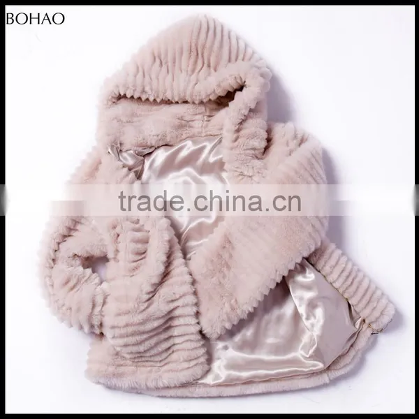 New Style Imitation Fur Hooded Hot Sale Stylish Short Coat Women photo-4
