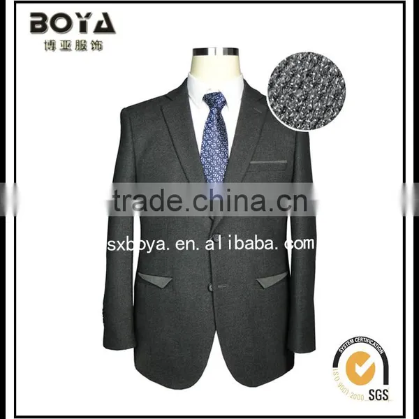 2015 Hot Sale Mens Blazer With Two Placket Resin Buttons photo-3
