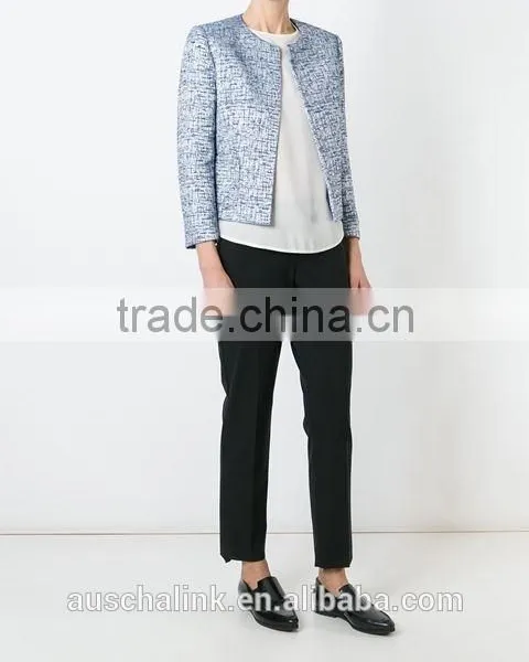 Nice Design Outdoor Ladies Elegant Tweed Jacket Low Price photo-3