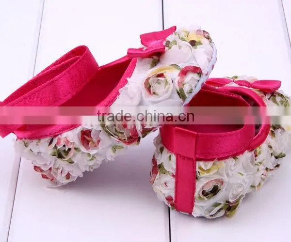 2014 New Baby Product Girls Lace Flower Cotton Infant Baby Shoe Newborn Lace Baby Shoes for Girls photo-3