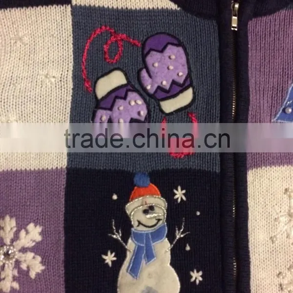 2016 Ugly Christmas Sweater Women Cardigan Sweater photo-2