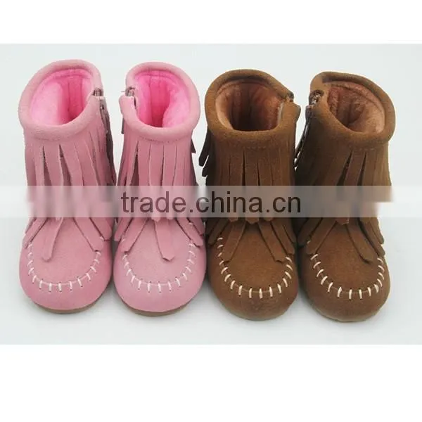 Factory Baby Leather Shoes Baby Winter Boots Moccasin Boots photo-4