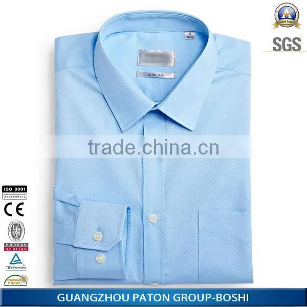 Custom Logo Mans Contrast Collar Dress Shirt Of Long Sleeve photo-6