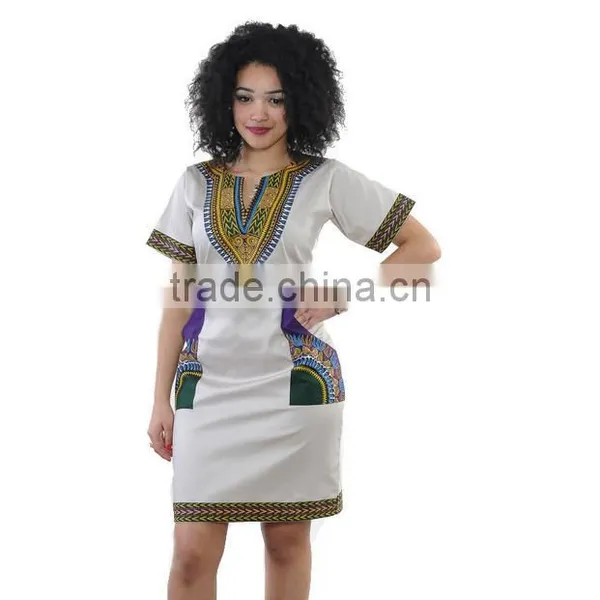 Walson Sexy Tight National Wind High Elastic Printing Package Hip Zipper Dress of Women photo-2