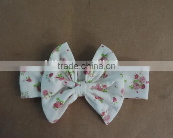 2016 Hot Sale, Baby Girl Print Flower Headbands for Kids Girl Wholesale, Baby Hairband With Flower for Kids Children photo-3