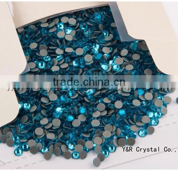 Free Shipping Aquamine Color Ss6 1.9mm-2.0mm Hot Sales and Best Quality HotFix Glitters Ironon Garment Clothing Crystal photo-5