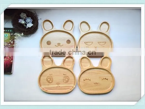 Child 3 Compartment Plate Divided Tray Baby Cartoon Rabbit Appetizer Platter photo-6