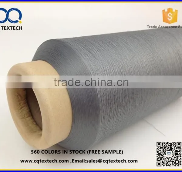Dyed Polyester Filament Twisted Yarn for Garment Logo or Label photo-6