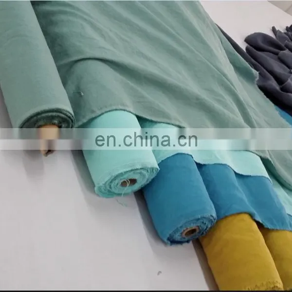 100% Pure Linen Stone Washed Fabrics in Many Colors for Clothes photo-5