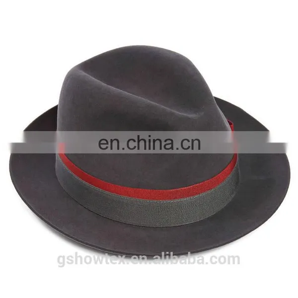 Fashion Classical Dark Grey Merino Wool Felt Hat Bodies Trilby Hat