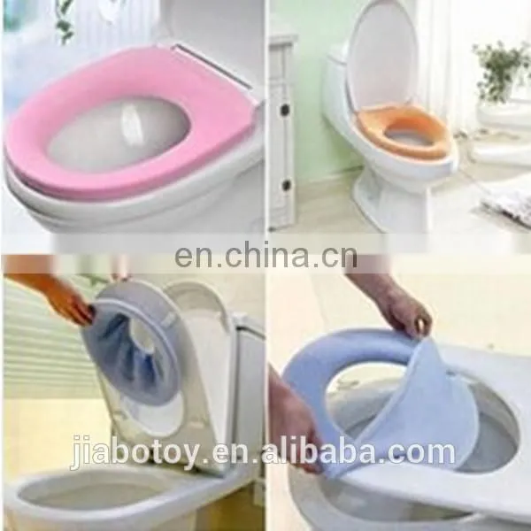 Bathroom Warmer Washable Cloth Toilet Seat Cover Pads High Quality Toilet Seat Cover Warmer Round Thicken Stretchy Fleece Mat photo-4