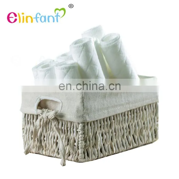 Elinfant Washable 100% Cotton Baby Diaper Insert Resuable Diaper Insert Wholesale