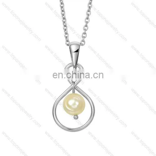 Cheap Wholesale Stainless Steel Infinity Women's CZ Wedding Charms Necklaces Jewelry Gifts photo-2
