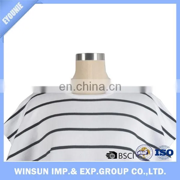 White High Quality Spring Fashion Stripe Fish Women Sweater Wide Bats Sleeve Long Pullover photo-2