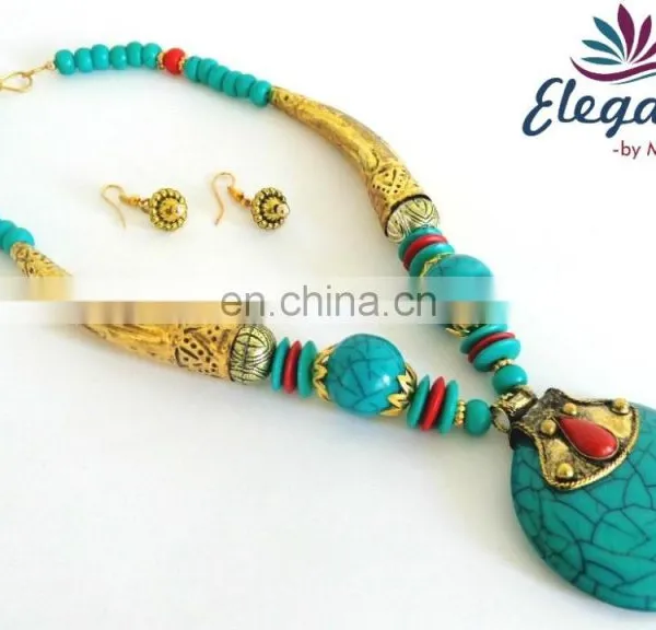 Wholesale Indo Western Fashion Jewelry-Indian Wholesale Handmade Beaded Jewelry-Indian Costume Necklace photo-2