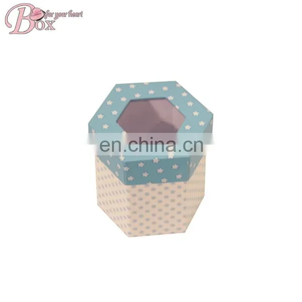 Custom Cute Paper Star Wave Point Hexagon Box photo-2