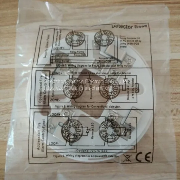 CE Smoke Detector Conventional Smoke Sensor Photoelectronic Detector 2 Wires for Fire Alarm System photo-3