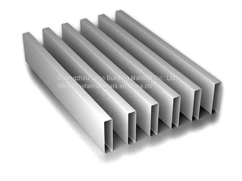 Custom Outdoor Champagne Gold Aluminum Square Pass Integrated Ceiling photo-3