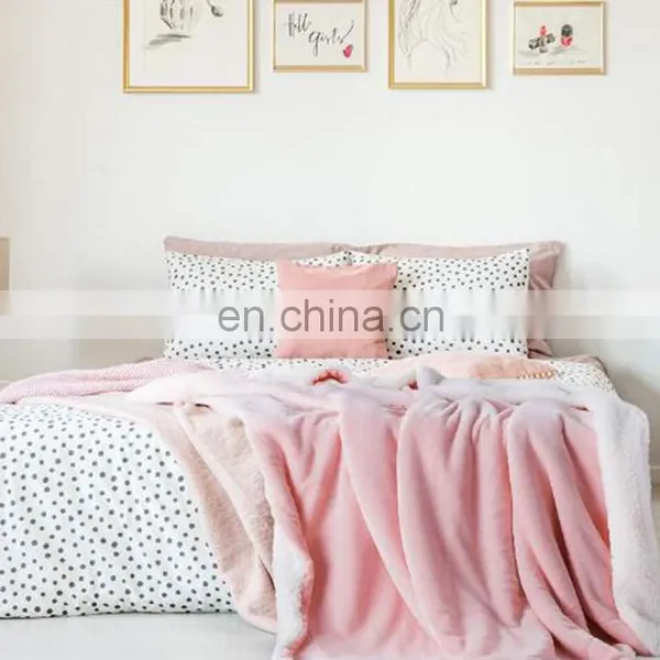 Best Seller in Usa Knitted Warm Soft 100% Polyester Flannel Sherpa Fleece Throw Blanket for Winter China Suppliers photo-6