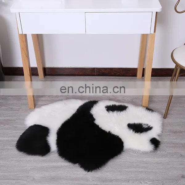 Rawhouse Hot New Style Customized Lovely Animal Shape Design Nordic Multicolor Faux Fur Area Rugs for Floor photo-7
