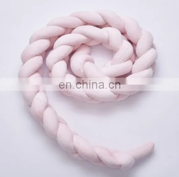 Knot Cushion,Crib Baby Bumper Cot Braid Pad Protector Braided Knot Pillow photo-4